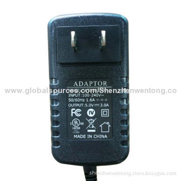 5V/3A Adapter with US Plug, 60950 Standard, UL/RoHS Mark